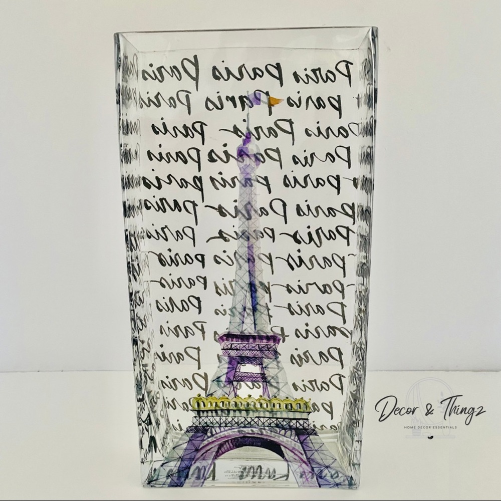Rectangular Glass Vase - Picture 2 of 4